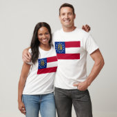 T Shirt mit der Flagge Georgiens Staat USA (Unisex)