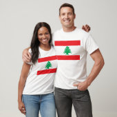 T Shirt mit der Flagge Libanons (Unisex)