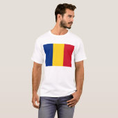 T Shirt mit der Flagge Rumäniens (Vorne ganz)