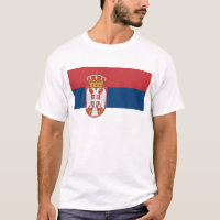 T Shirt mit der Flagge Serbiens