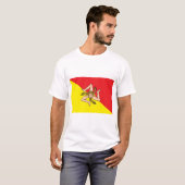 T Shirt mit der Flagge Siziliens, Italien (Vorne ganz)