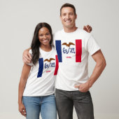 T Shirt mit der Flagge von Iowa Staat USA (Unisex)