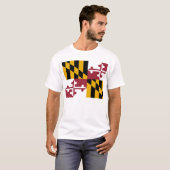 T Shirt mit der Flagge von Maryland Staat USA (Vorne ganz)