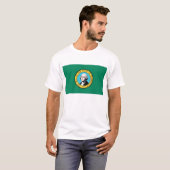 T Shirt mit der Flagge von Washington Staat USA (Vorne ganz)