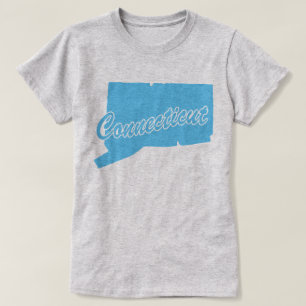 T-Shirt mit der Form des Bundesstaates Connecticut
