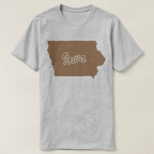 T-Shirt mit der Form des Bundesstaates Iowa