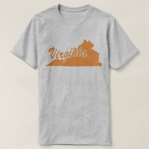 T-Shirt mit der Form des Bundesstaates Virginia