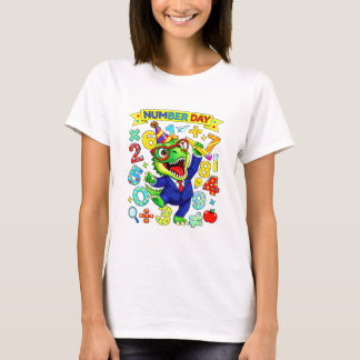 T-Shirt mit Dinosaurier-Mathe-Motiv für Kinder zum