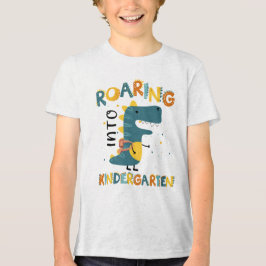 T-Shirt mit Dinosaurier zum Start in die Vorschule Tri-Blend Shirt