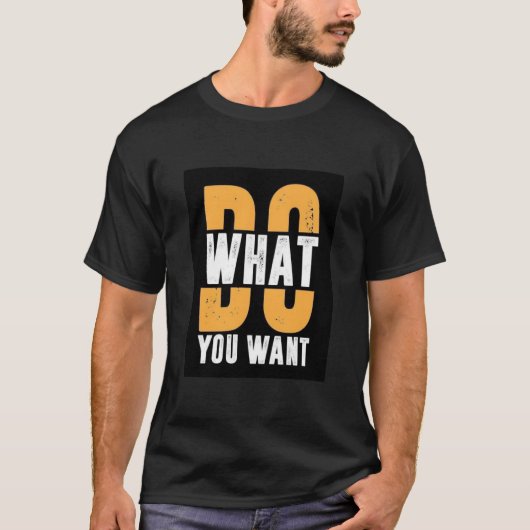 T-SHIRT MIT DRUCK DES TEXTES 'TU WAS DU WILLST' (Vorderseite)