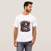 T-Shirt mit dunklem symbiotischem Alien-Monster (Vorne ganz)