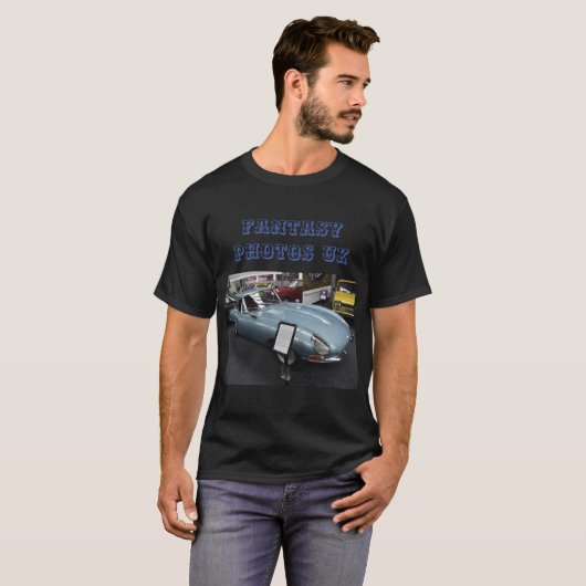 T - Shirt mit E-Typ Jaguar vorne (Vorne ganz)