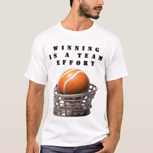 T - Shirt mit einem Basketballdesign (Vorderseite)