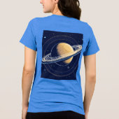 T - Shirt mit einem Design des Sonnensystems darau (Rückseite)