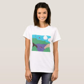 T - Shirt mit einer Bergsee-Szene. (Vorne ganz)