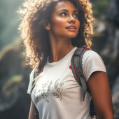 T - Shirt mit einfachem Wildblume Motiv