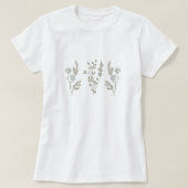 T - Shirt mit einfachem Wildblume Motiv (Design vorne)