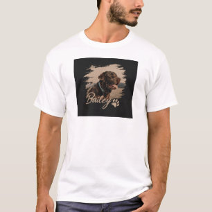 T-Shirt mit elegantem Schriftzug und Foto des Haus