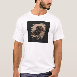 T-Shirt mit elegantem Schriftzug und Foto des Haus