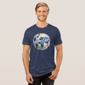T-Shirt mit Explore-Motiv Tri-Blend Shirt (Vorderseite voll)