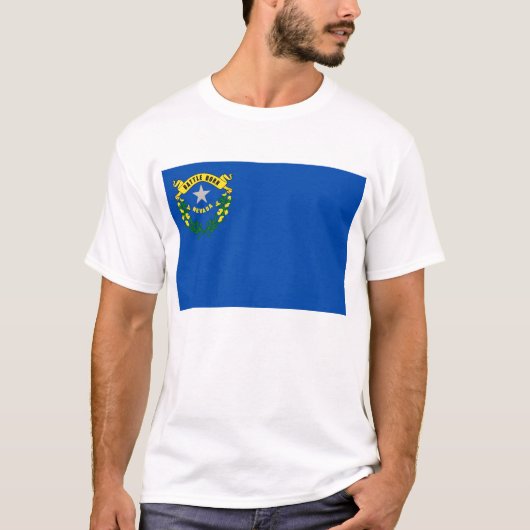 T Shirt mit Fahne Nevada Staat USA (Vorderseite)
