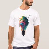 T - Shirt mit farbenfrohen Bulb-Design (Vorderseite)