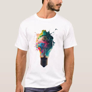 T - Shirt mit farbenfrohen Bulb-Design
