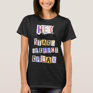 T - Shirt mit farbigen Schriften