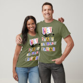T - Shirt mit farbigen Schriften (Unisex)