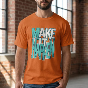 T-Shirt mit fetter Typografie und dem Slogan 'Make