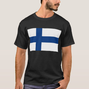 T Shirt mit finnischer Flagge