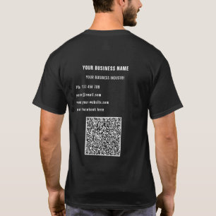 T-Shirt mit Firmenlogo-Text und QR-Code