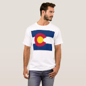 T Shirt mit Flag Colorado Staat USA (Vorne ganz)