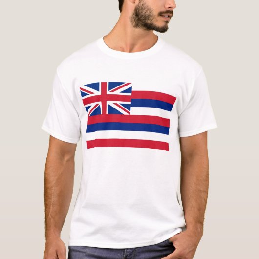 T Shirt mit Flag Hawaii Staat USA (Vorderseite)