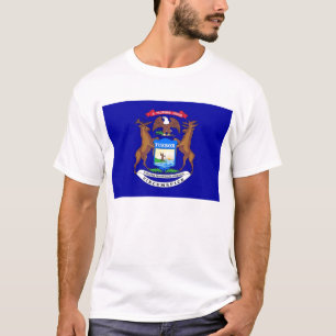 T Shirt mit Flag Michigan Staat USA