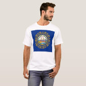 T Shirt mit Flag New Hampshire Staat USA (Vorne ganz)