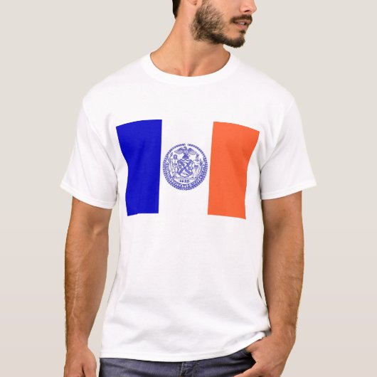 T Shirt mit Flag New York City USA (Vorderseite)