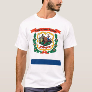 T Shirt mit Flag West Virginia Staat USA
