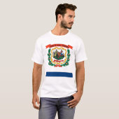 T Shirt mit Flag West Virginia Staat USA (Vorne ganz)
