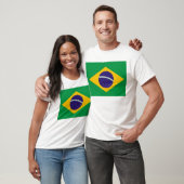T Shirt mit Flagge Brasiliens (Unisex)