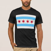 T Shirt mit Flagge Chicagos, USA (Vorderseite)