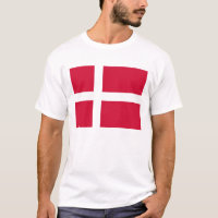 T Shirt mit Flagge Dänemarks