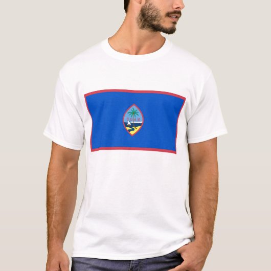T Shirt mit Flagge Guam - USA (Vorderseite)