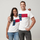 T Shirt mit Flagge North Carolina Staat USA (Unisex)