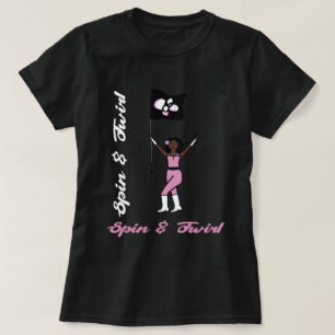 T-Shirt mit Flagge Rosa Blume