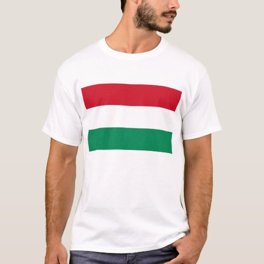 T Shirt mit Flagge Ungarns (Vorderseite)