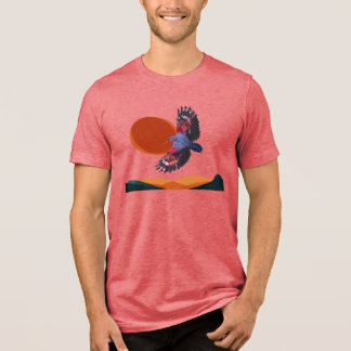 T-Shirt mit fliegendem Vogel Tri-Blend-Shirt Tri-Blend Shirt