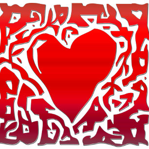 T-Shirt mit floralem Herz-Motiv Romantisches Kun