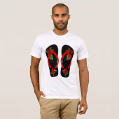 T - Shirt mit floralen Flip Flops (Vorne ganz)