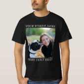 T-Shirt mit Foto-Upload und individuellem Text (Vorderseite)